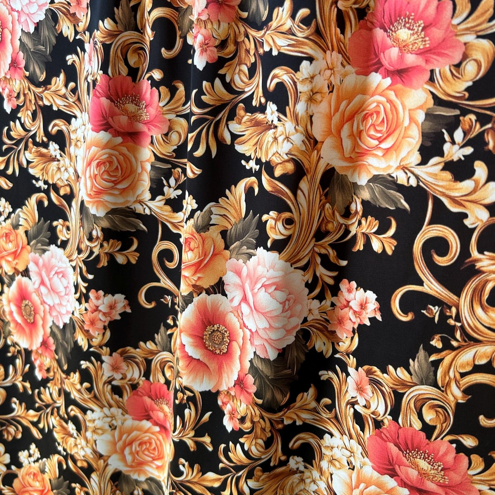 Elegant Botanical Bloom Fabric – Luxurious Intricate Floral Pattern Textile by the Yard - Image 4