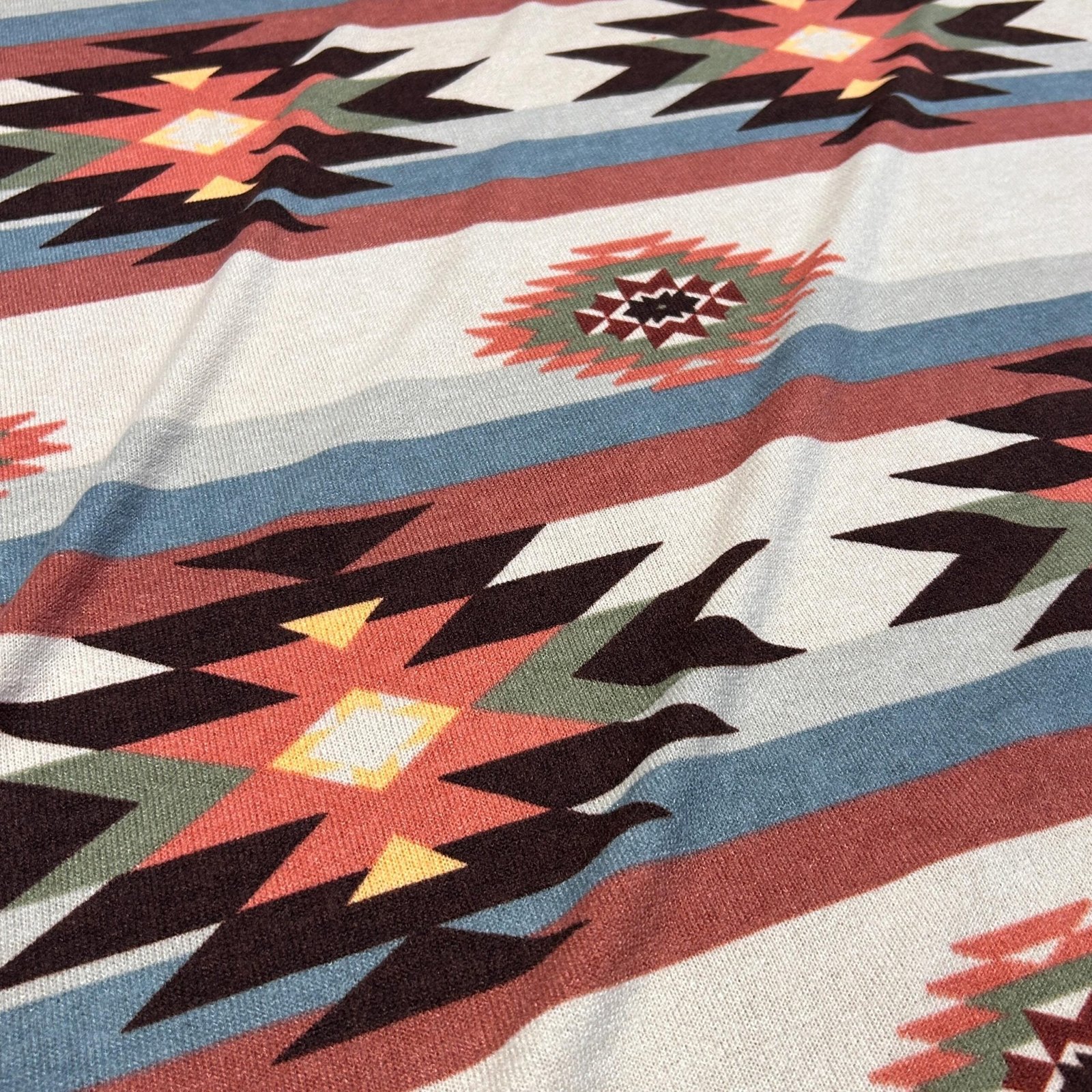 Ethnic Tribe Southwestern Aztec Outdoor Fabric – Premium Taupe Masala Burgundy Upholstery Textile by the Yard - Image 3