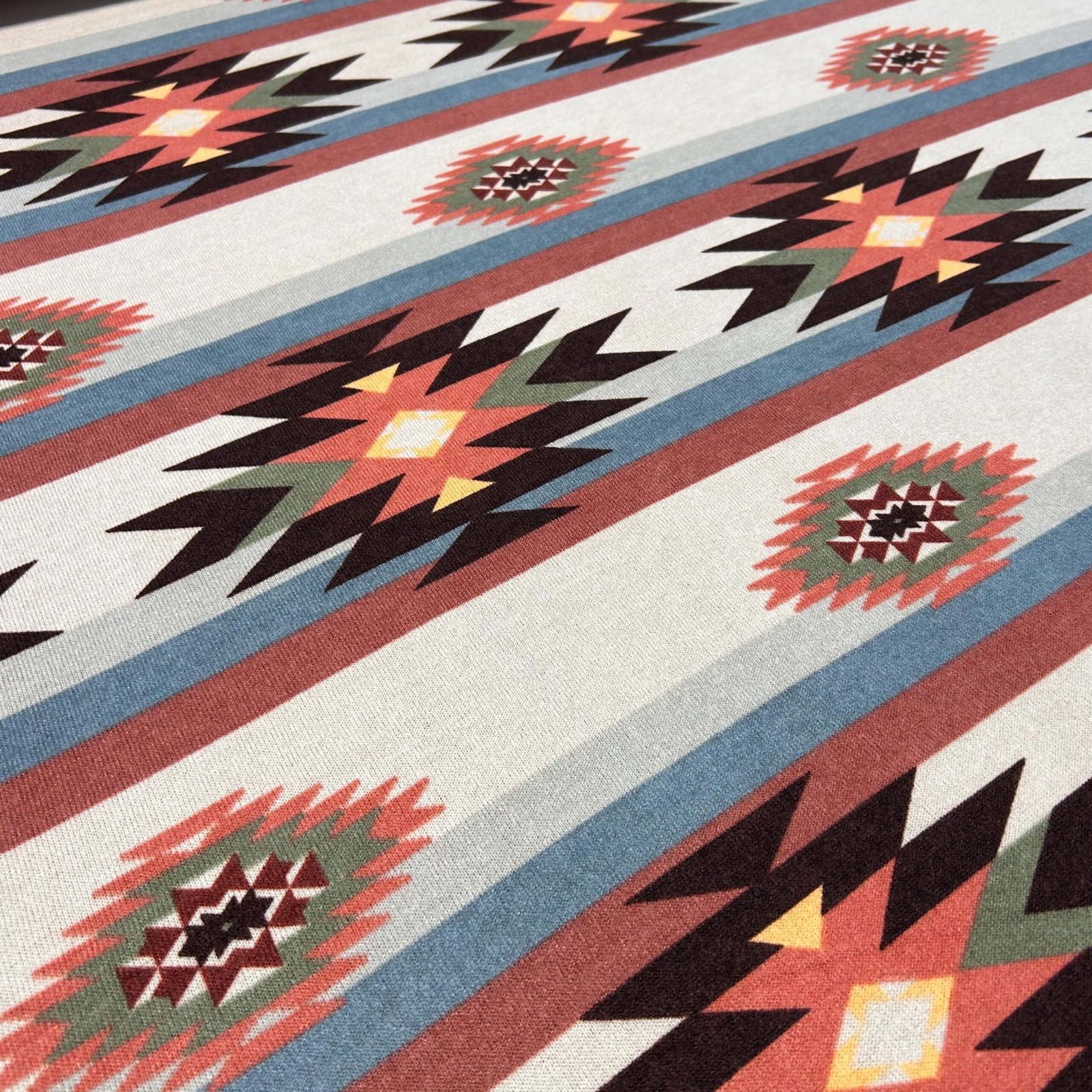 Ethnic Tribe Southwestern Aztec Outdoor Fabric – Premium Taupe Masala Burgundy Upholstery Textile by the Yard